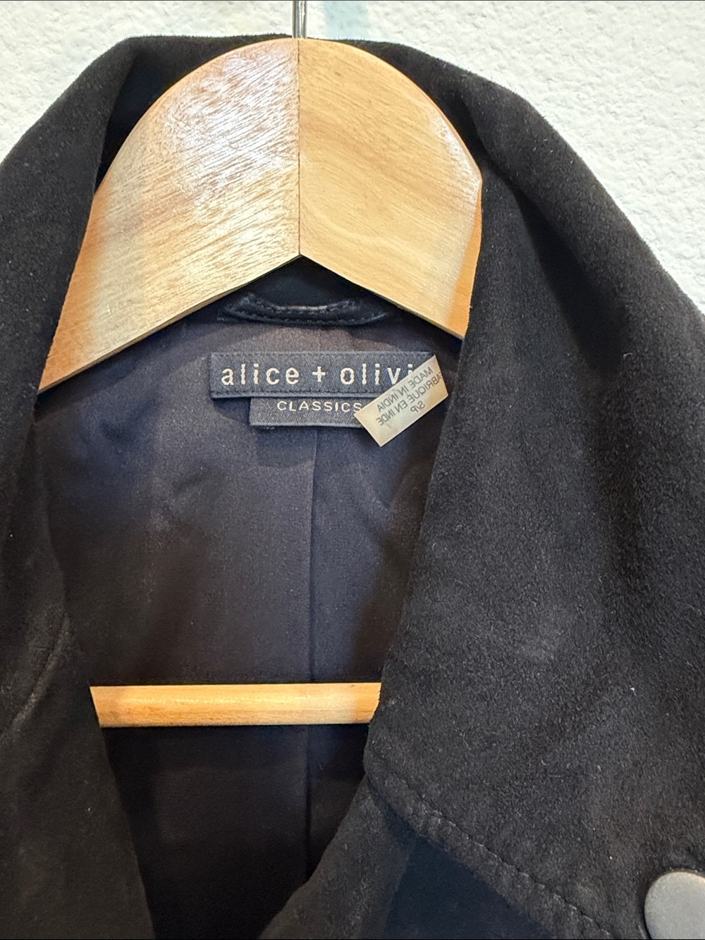 Alice + Olivia Black Suede Moto Jacket - Picture 2 of 7